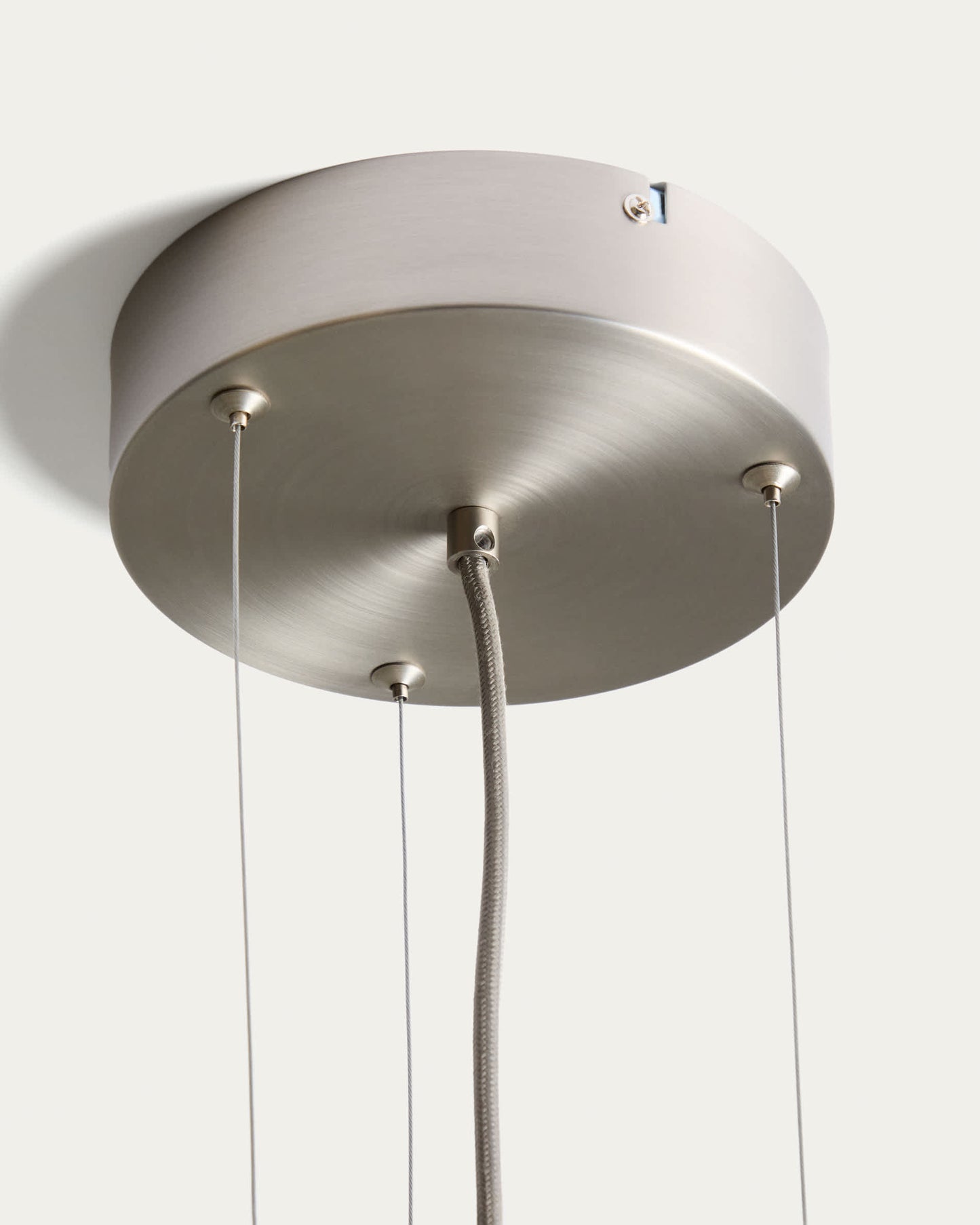 Lampada da soffitto LED Leruna in vetro satinato e metallo con finitura galvanizzata Ø 40 cm