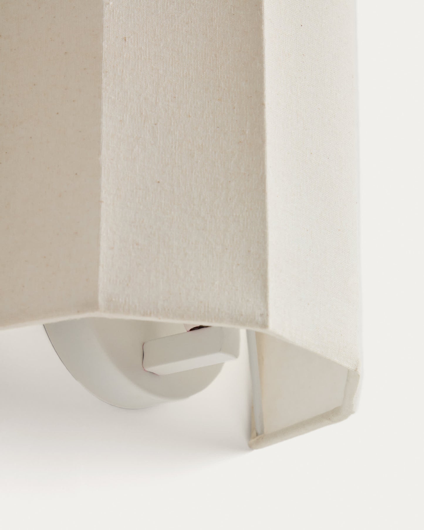 Applique da parete Lumeni di legno di caucciù e lino beige 20 cm