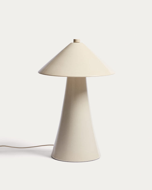 Lampada da tavolo Ceren in ceramica beige 54 cm