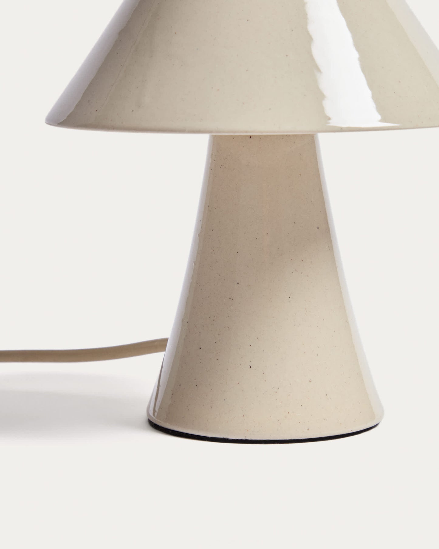 Lampada da tavolo Ceren in ceramica beige 21 cm