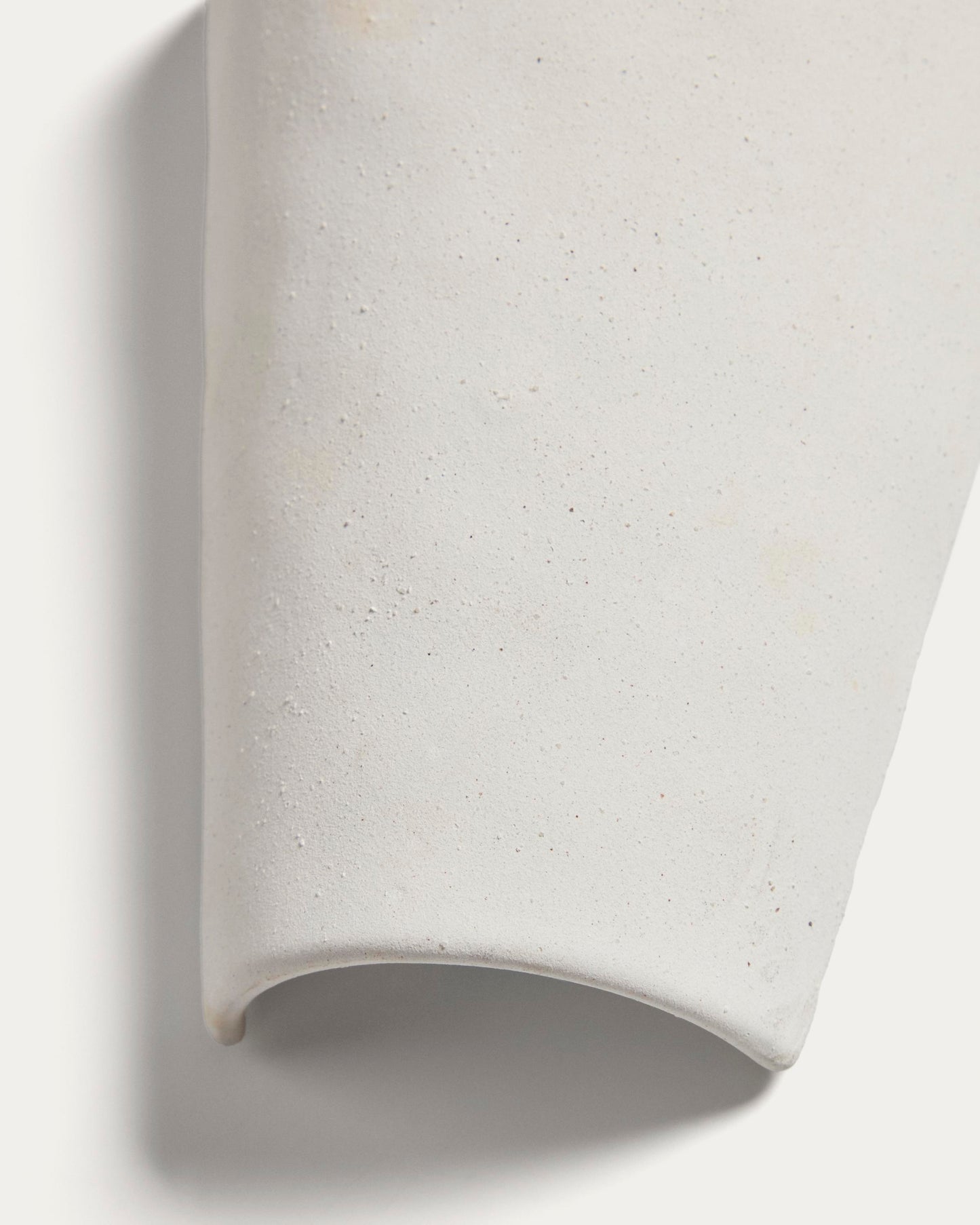 Applique da parete Ceren in ceramica bianca 21 cm