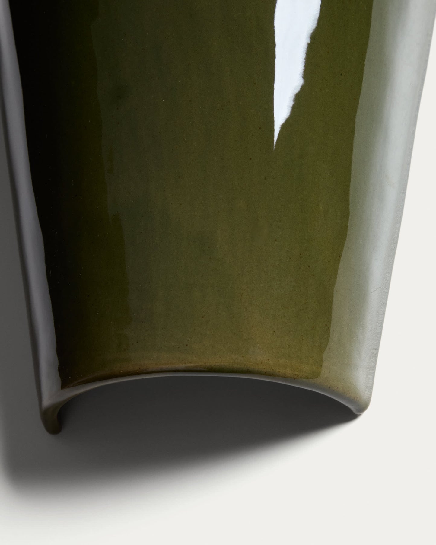 Applique da parete Ceren in ceramica verde 21 cm
