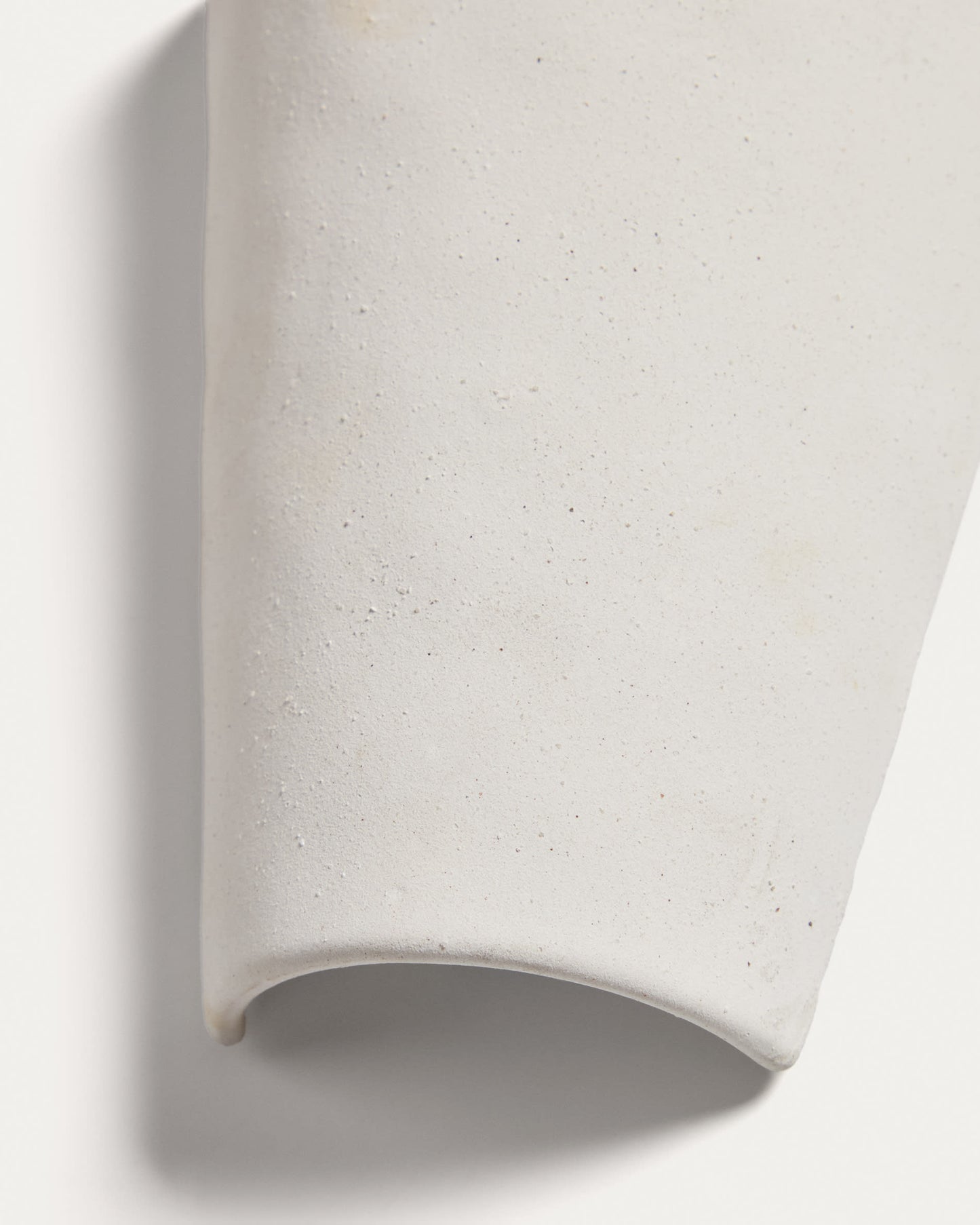 Applique da parete Ceren in ceramica bianca 13 cm