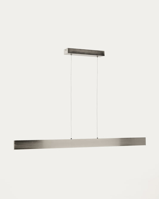 Lampada da soffitto Boadella in alluminio con finitura verniciata argento spazzolato