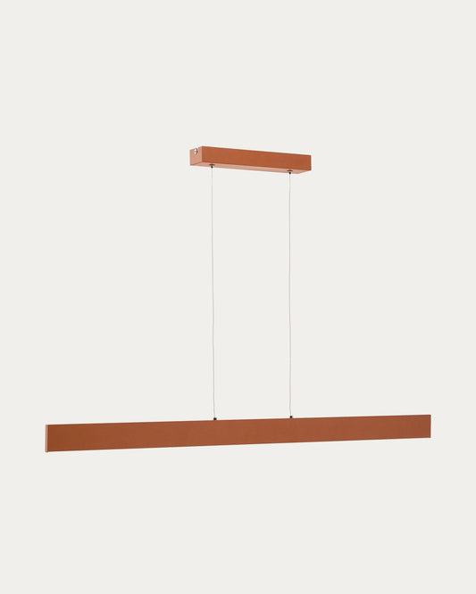 Lampada da soffitto Boadella in alluminio con finitura verniciata in terracotta