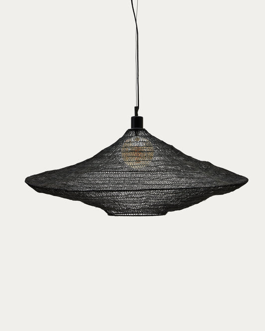 Lampadario Makai di metallo con finitura in nero Ø 87 cm