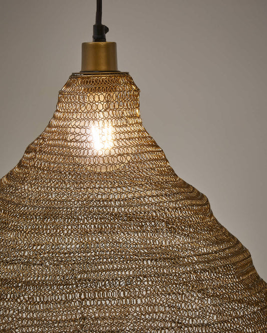 Lampada da soffitto Sarraco in metallo dorato Ø 48,5 cm