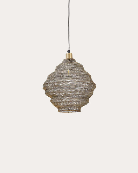 Lampada da soffitto Sarraco in metallo dorato Ø 30 cm