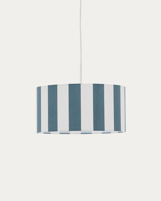 Paralume per lampada da soffitto Ciral a strisce blu e bianche