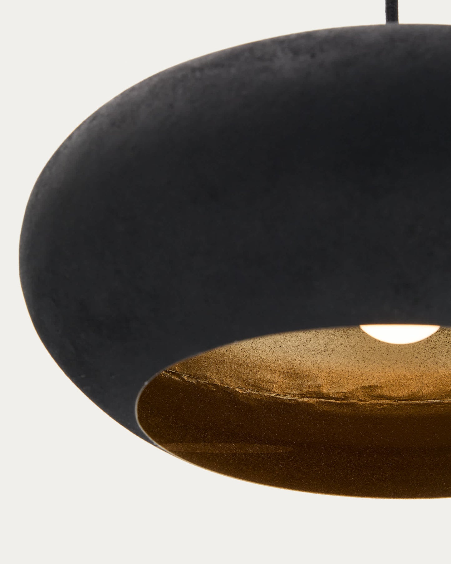 Lampada da soffitto Inda in metallo con finitura nera Ø 30 cm