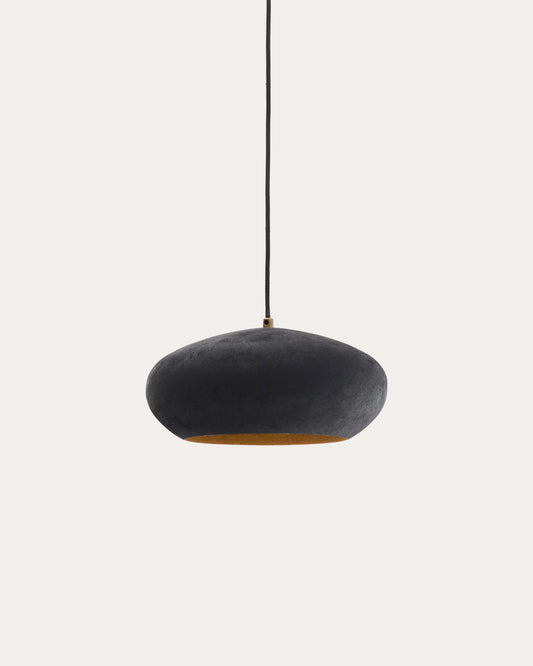 Lampada da soffitto Inda in metallo con finitura nera Ø 30 cm