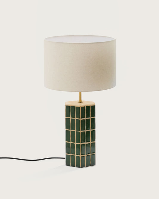 Lampada da tavolo Rue in ceramica verde