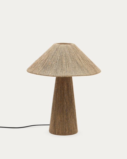 Lampada da tavolo Renee di iuta naturale