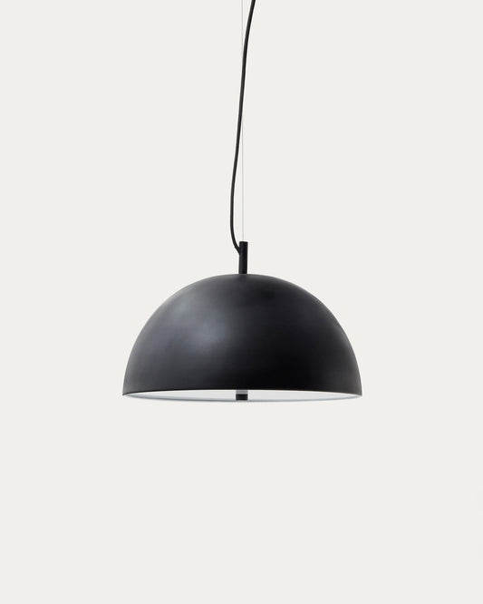 Lampada da soffitto Catlar in metallo con finitura in nero Ø 40 cm