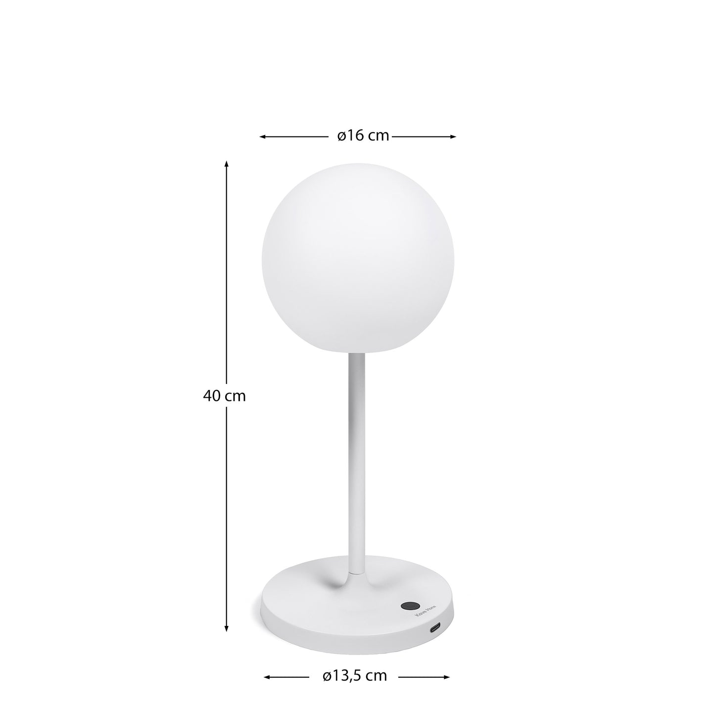 Lampada da tavolo da esterno Dinesh in allumium grigio 40 cm
