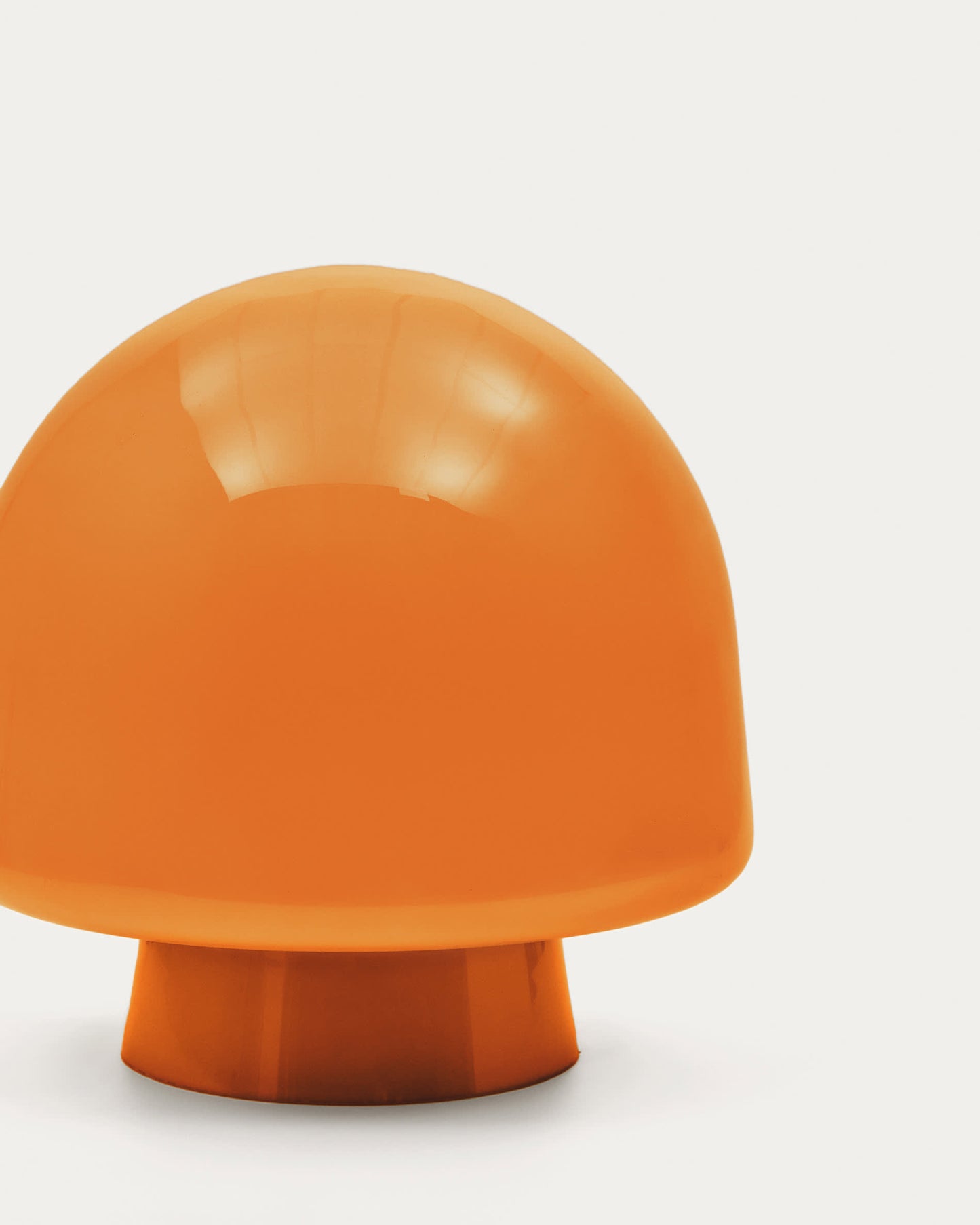 Lampada da tavolo Reig di vetro arancione