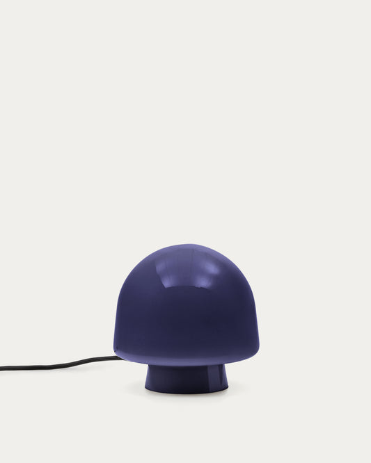 Lampada da tavolo Reig di vetro blu