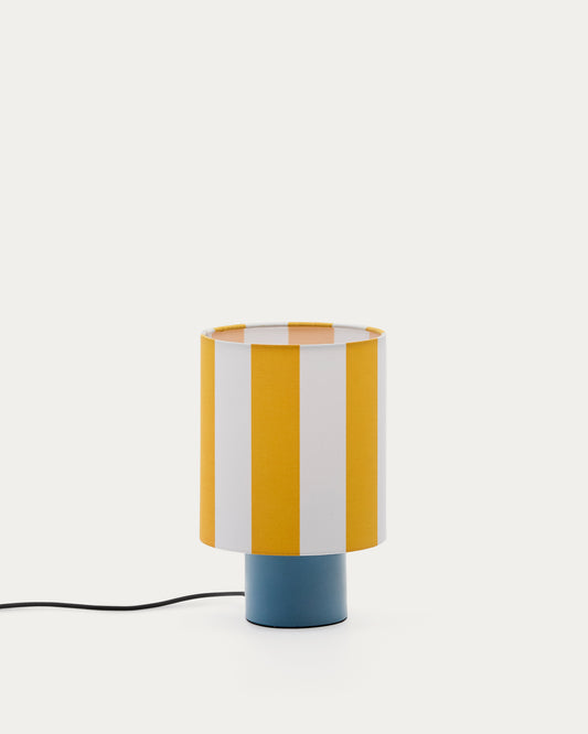 Lampada da tavolo Ciral di metallo con finitura verniciata blu