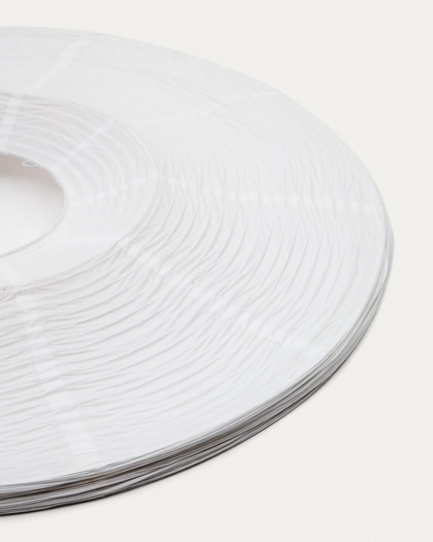 Paralume per lampada da soffitto Hila in carta bianca e impiallacciatura naturale Ø 80 cm