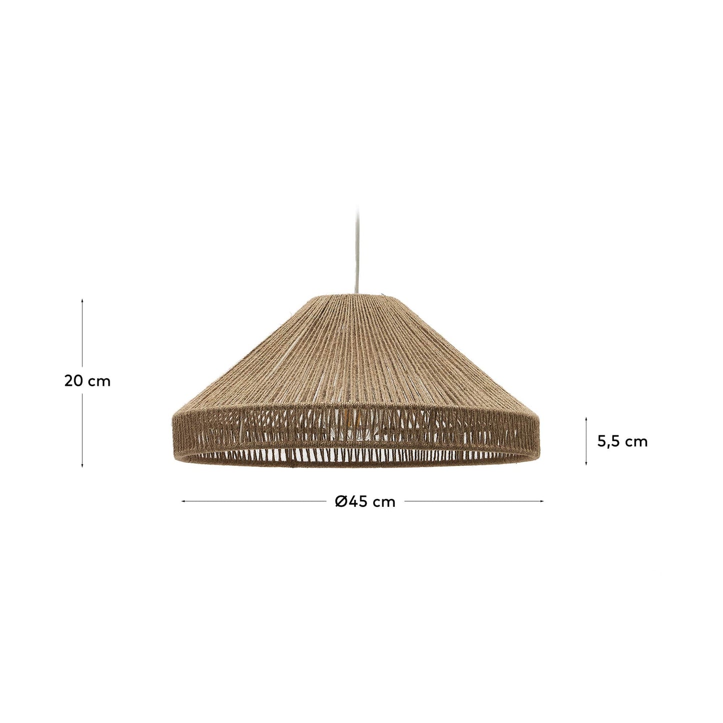 Plafoniera per lampada Pontos in iuta con finitura naturale Ø 45 cm