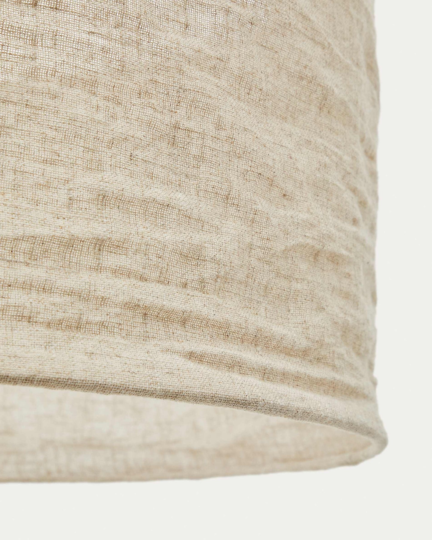 Paralume per lampada da soffitto Mariela in lino con finitura in beige Ø 40 x 60 cm