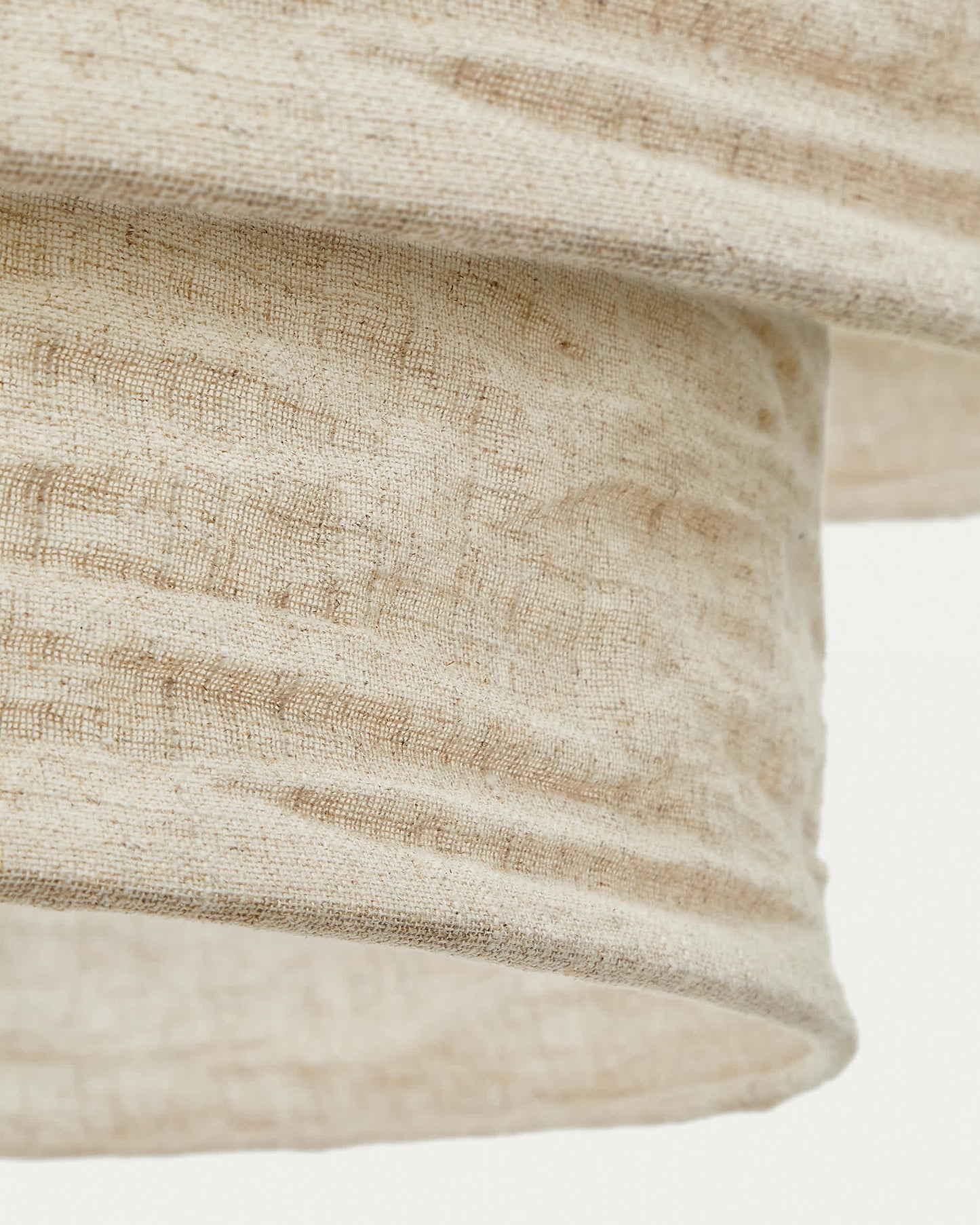 Paralume per lampada da soffitto Mariela in lino con finitura in beige Ø 60 x 40 cm