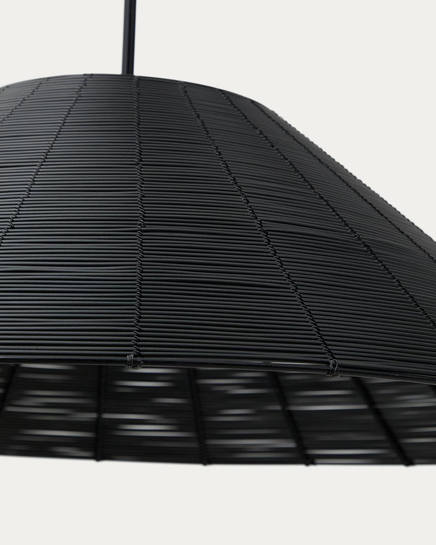 Paralume per lampada da soffitto per esterni Saranella in rattan sintetico nero Ø 70 cm