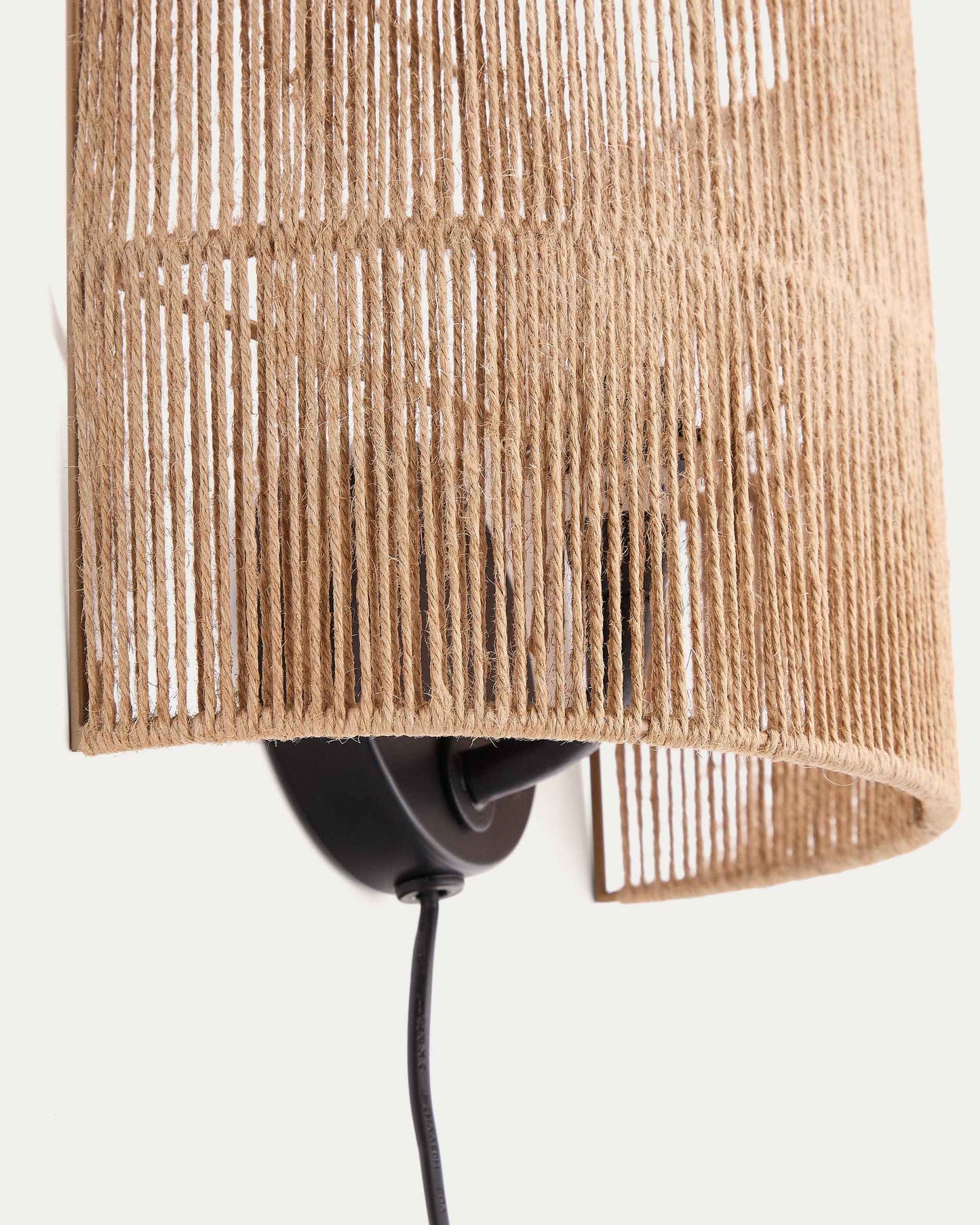 Applique da parete Canar in iuta con finitura naturale