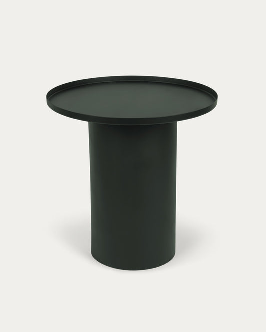 Tavolino rotondo Fleksa in metallo verde scuro Ø 45 cm