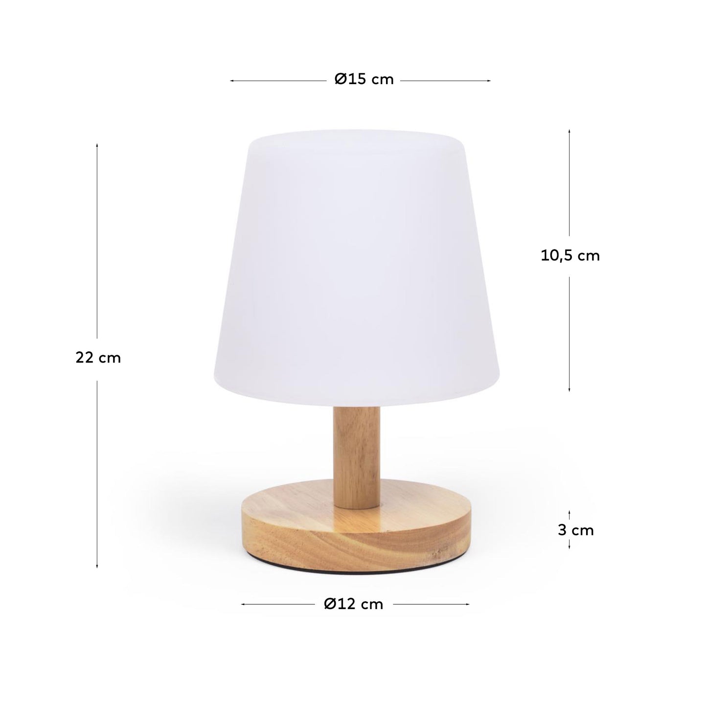Lampada da tavolo Ambar in polietilene e legno
