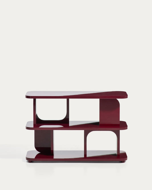 Scaffalatura Aduma in MDF laccato granato con finitura lucida FSC 100% 100 X 65 cm