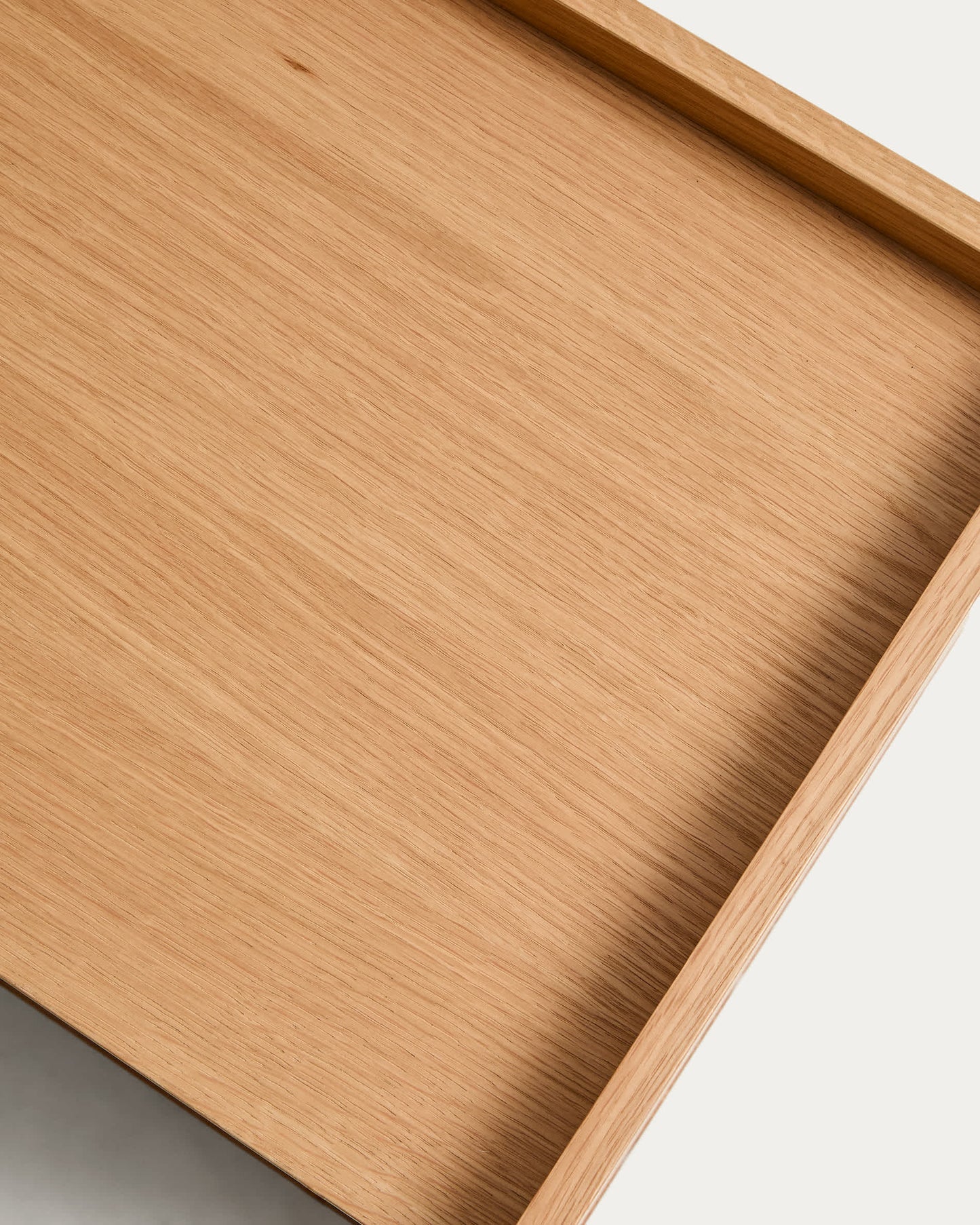 Comodino Onix 2 cassetti in impiallacciatura di rovere finitura tono naturale 60 x 47 cm FSC Mix Credit