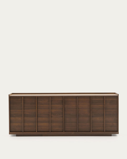 Credenza Onix di impiallacciatura in noce con finitura scura 200 x 80 cm