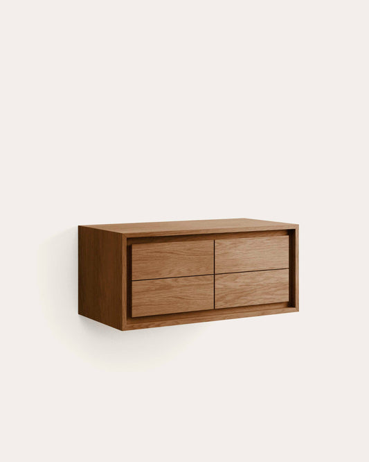 Mobile da bagno Kenta in legno massiccio di teak finitura naturale 90 x 45 cm