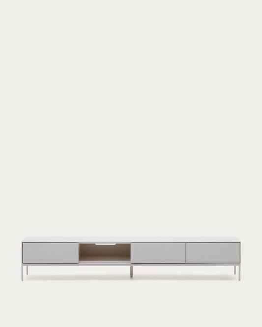 Mobile TV Vedrana 3 cassetti laccato bianco 195 x 35 cm