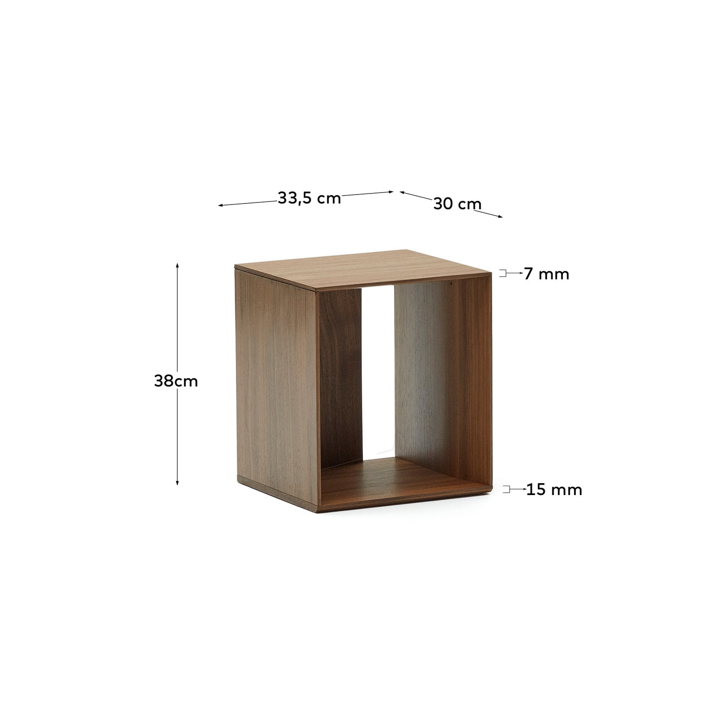 Modulo libreria piccolo Litto impiallacciato noce 34 x 38 cm
