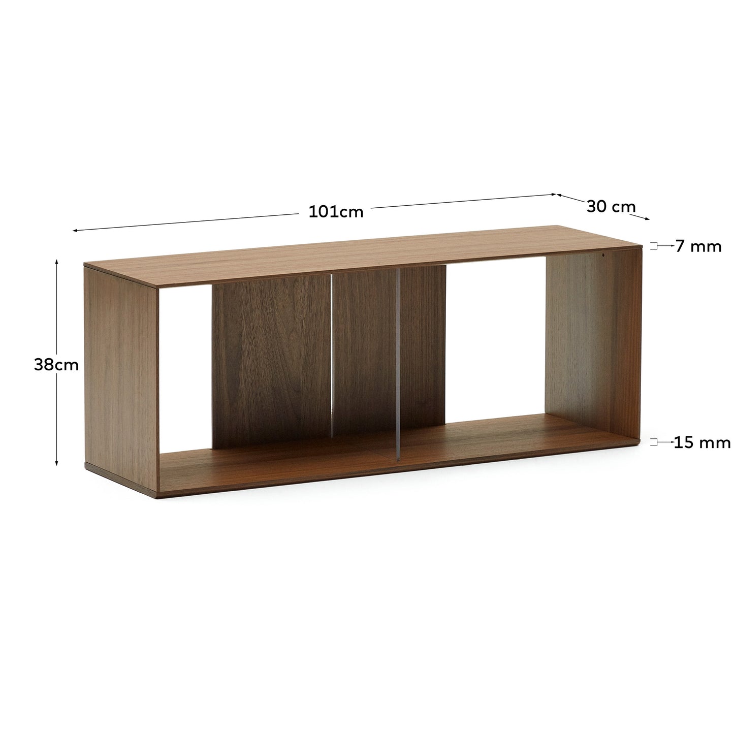 Modulo libreria grande Litto impiallacciato noce 101 x 38 cm