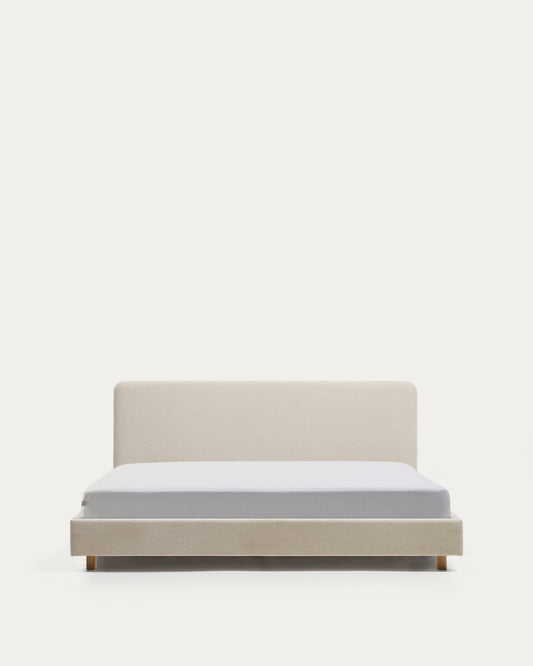 Letto Selven in ciniglia beige