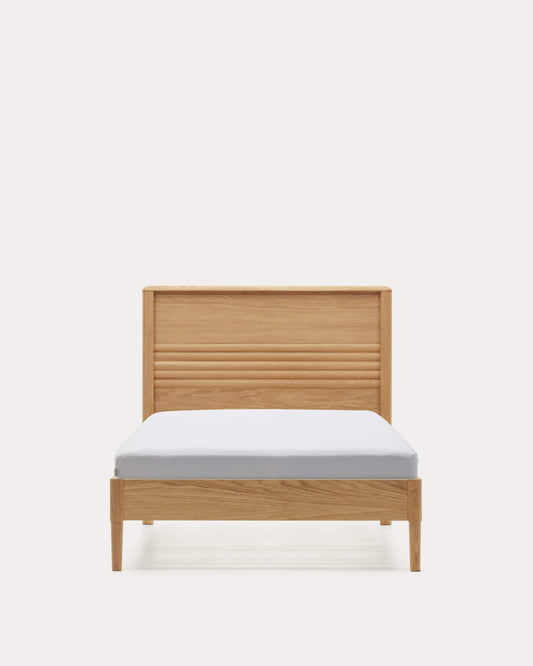 Letto Lenon in legno e rovere impiallacciato per materasso 200 x 90 cm