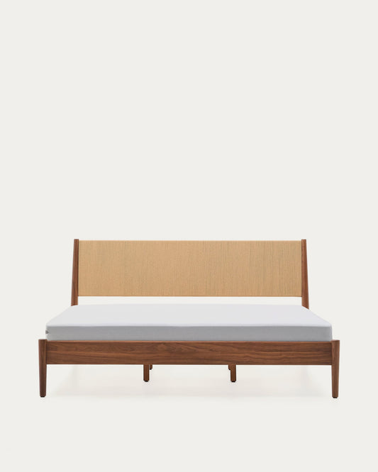 Letto Elan impiallacciatura e legno massiccio di noce corda materasso 180x200cm FSC Mix Credit