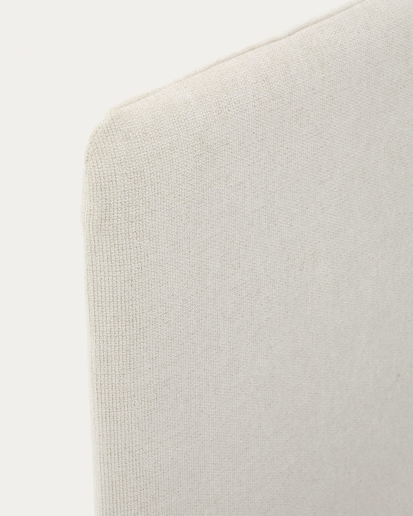 Letto sfoderabile Valma in ciniglia perla con piedi in legno massello di faggio per materasso 180 x 200 cm
