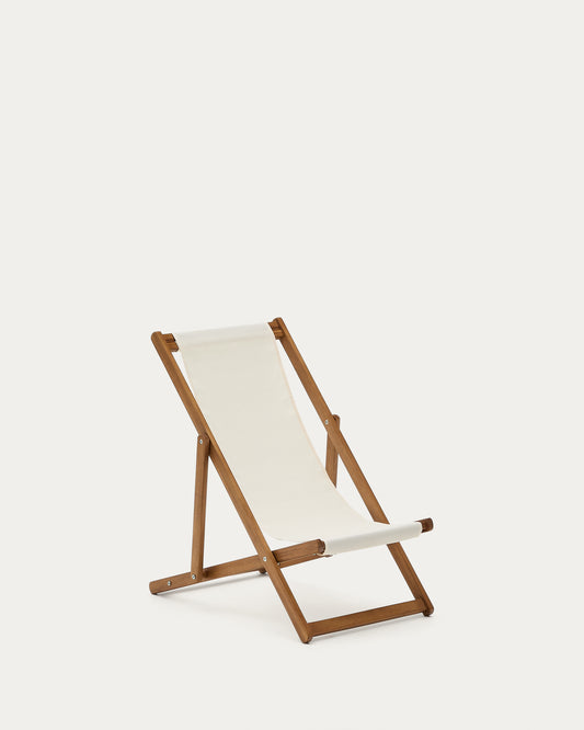 Amaca pieghevole da esterno per bambini Adredna beige in legno massiccio di acacia