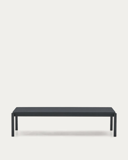 Tavolino da centro Sorells in alluminio grigio 63 x 144,6 cm