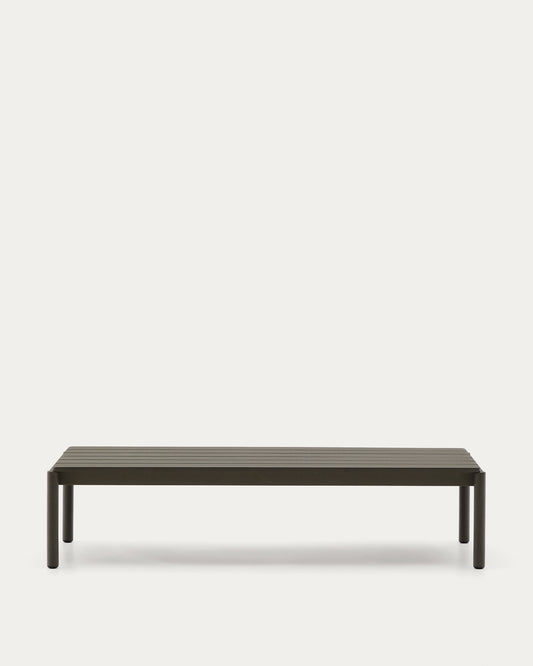 Tavolino da centro Sorells in alluminio verde 63 x 144,6 cm