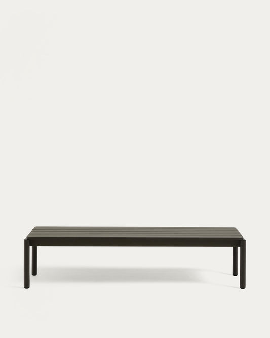 Tavolino da centro Sorells in alluminio verde 63 x 144,6 cm