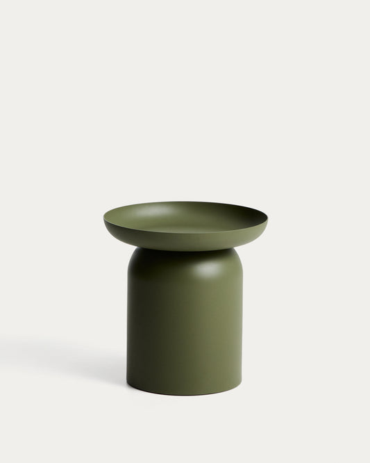 Tavolino da appoggio Arcola in alluminio verde Ø 45 cm