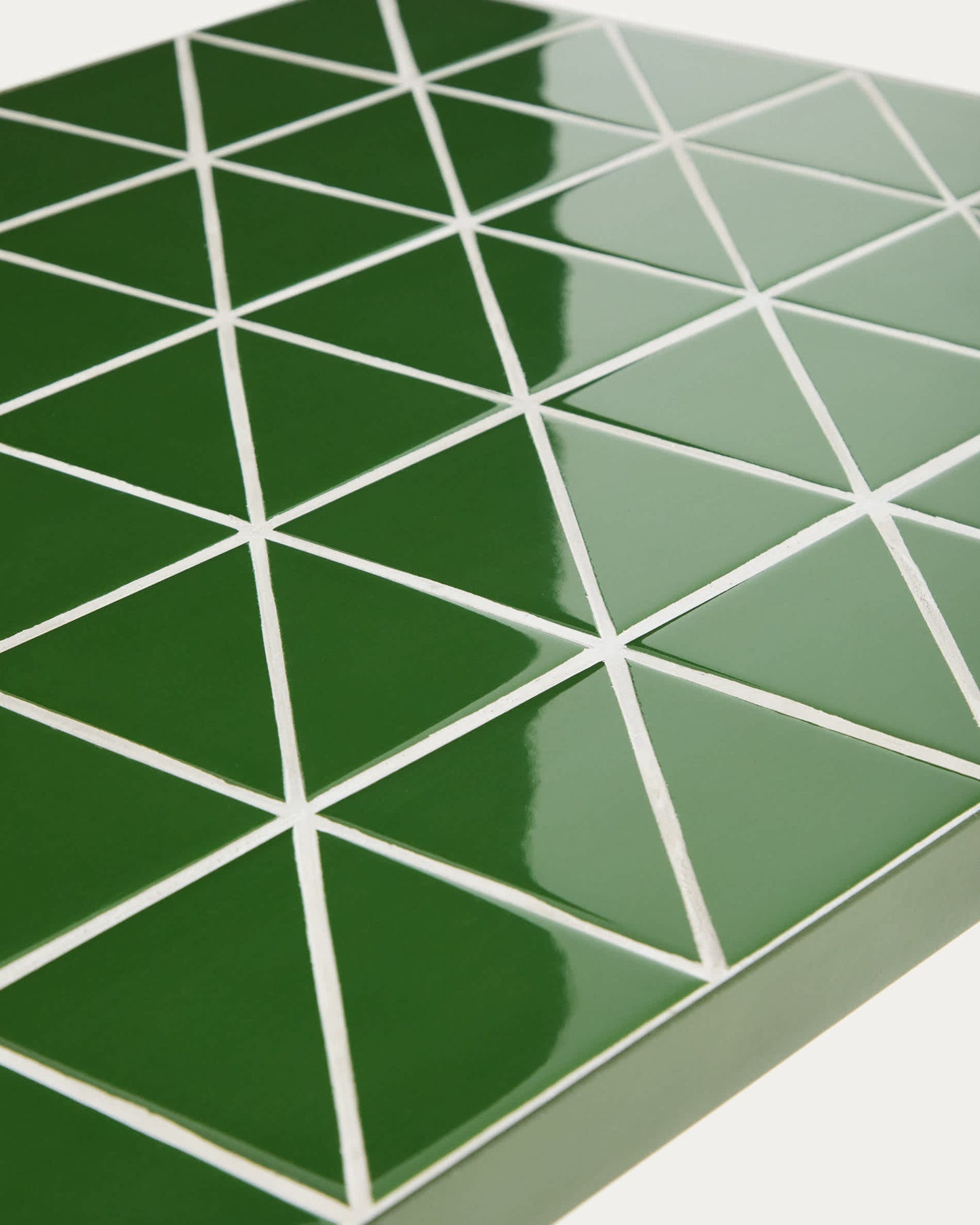 Tavolino da appoggio Maurina in acciaio zincato verde con piastrelle verdi 81 x 51 cm