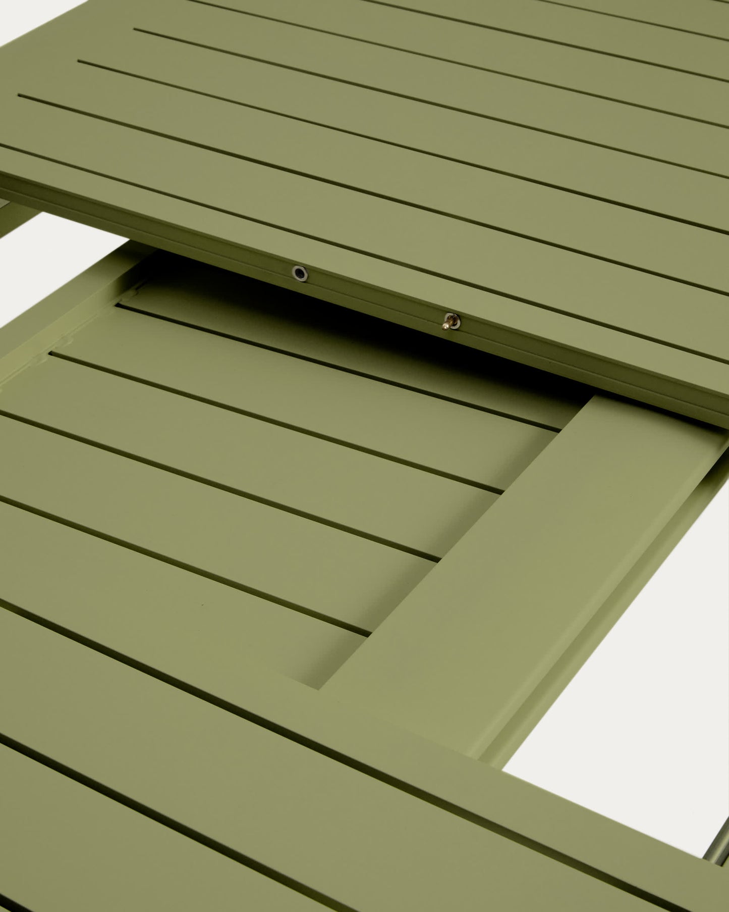 Tavolo allungabile Brela in alluminio verde 205 (287) x 100 cm