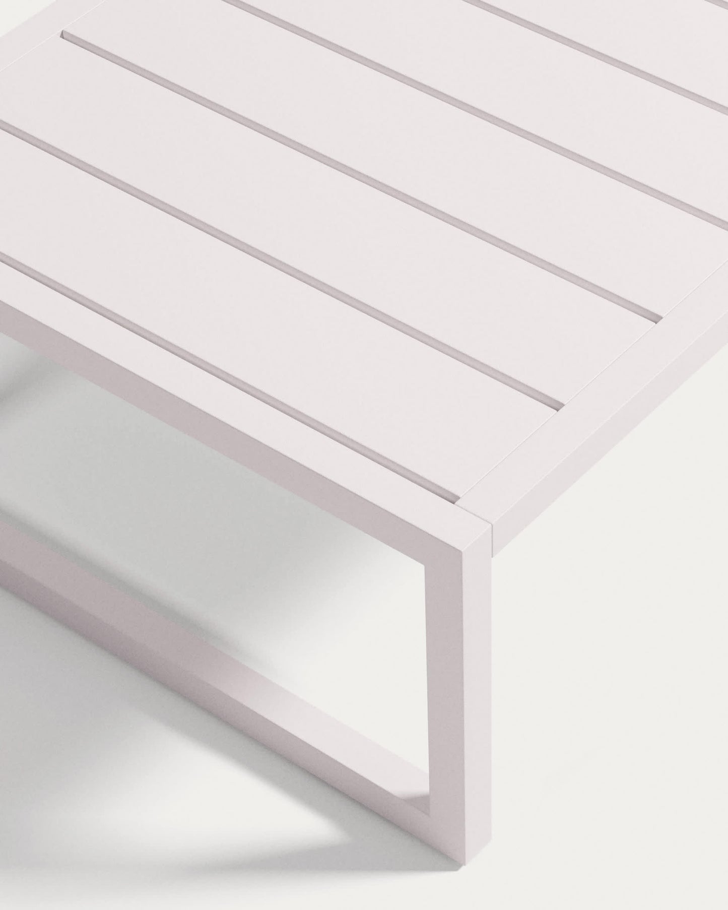 Tavolino da esterno Comova in alluminio bianco 60 x 114 cm