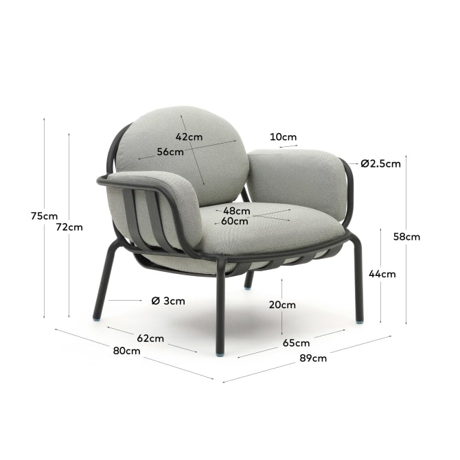 Poltrona Joncols grigio